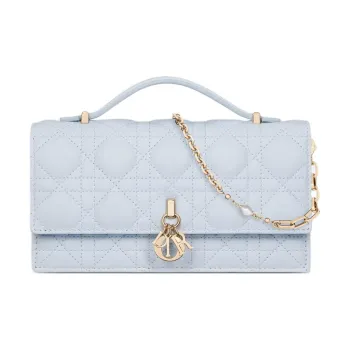 DIOR Miss Dior Sheepskin One Shoulder Handbags Mini Women's Blue