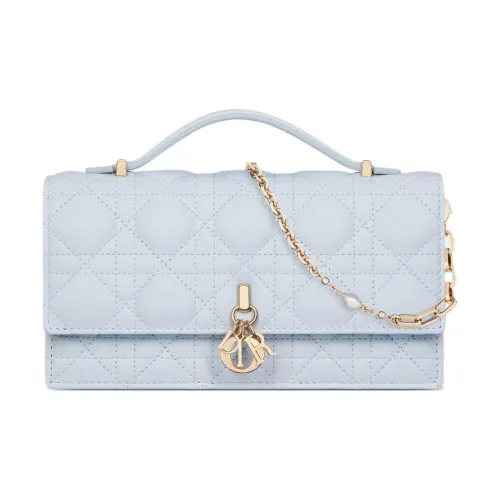 DIOR Miss Dior Sheepskin One Shoulder Handbags Mini Women's Blue