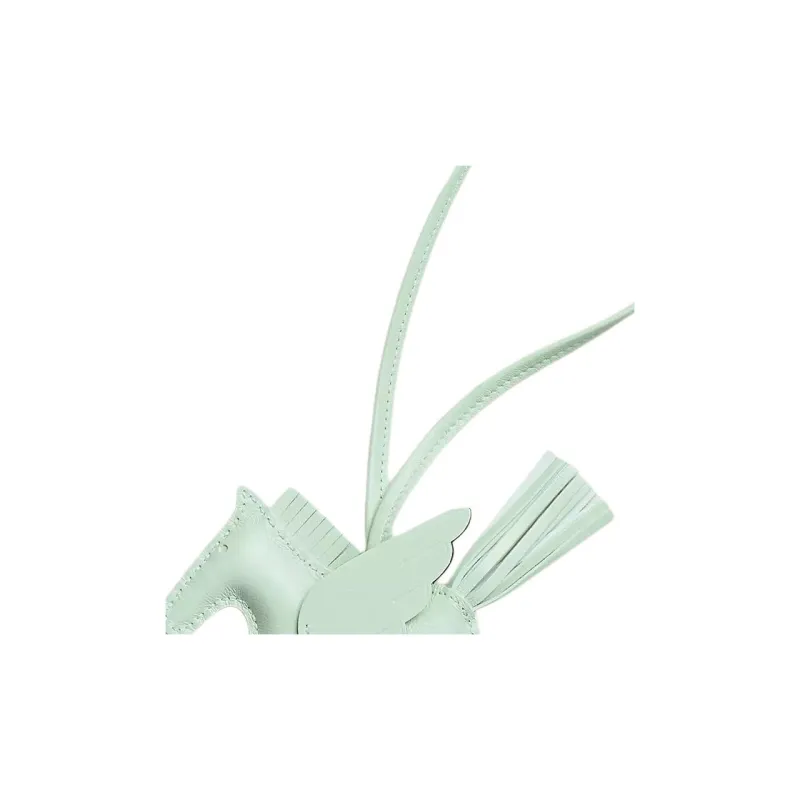 HERMES Rodeo Pegase Milo Lambskin Swift Leather Pendant Bag Accessories Small Size Women's Spicy Mint Green-3