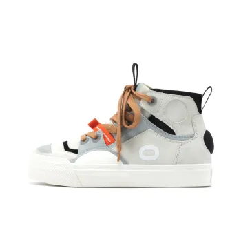 OETZI Ice Man Oz High Top Skateboard Shoes Unisex Light Gray