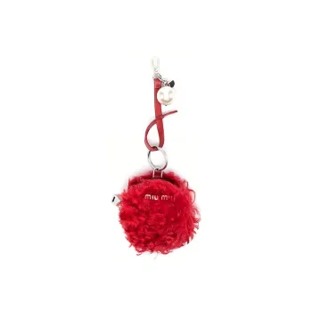MIU MIU Cow Leather Coin Purse Women's Red