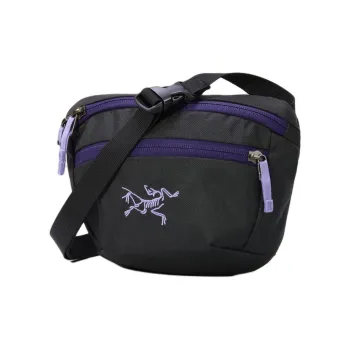 Arcteryx Mantis Polyester One Shoulder Crossbody Fanny Pack Unisex Black & Purple