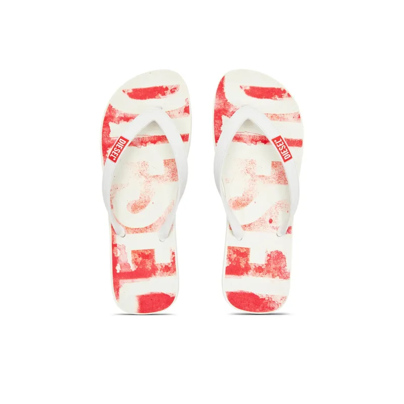DIESEL Sa Rio Flip Flops Men's Red White-5