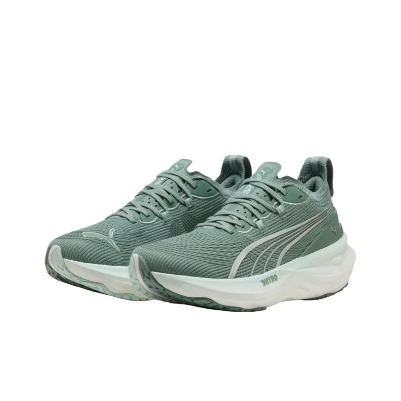 PUMA ForeverRun NITRO™ II Anti Slip Wear Resistant Low Top Casual Running Shoes Men's Green White-2