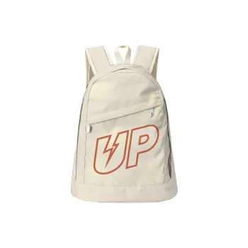TURN UP Nylon Backpack Unisex Ecru