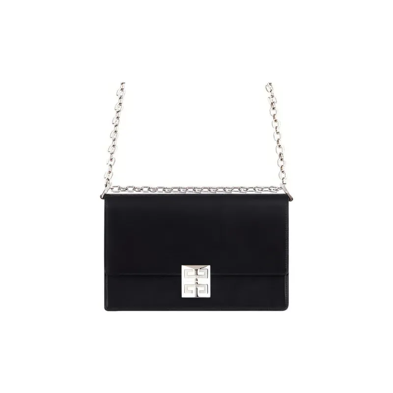 Givenchy Smooth Cow Leather Box Bag Crossbody Shoulder Bag Medium Size Women's Black-0