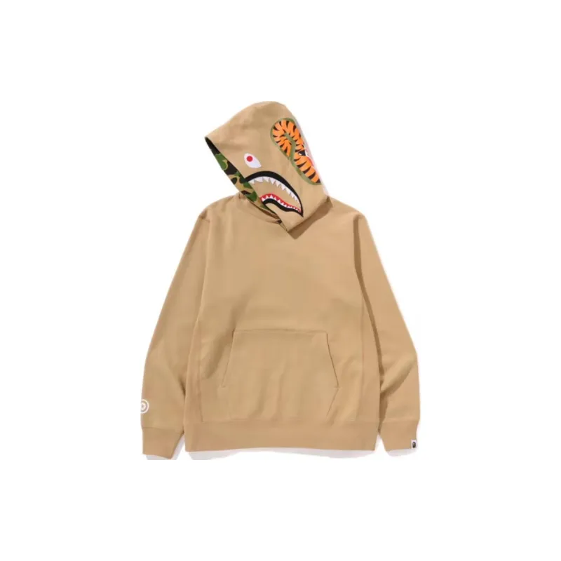 Bape Shark Side Zip Wide Long Length Pullover Hoodie-9