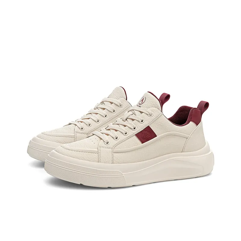AOKANG Air Force One Series Skateboard Shoes Men Low Top Beige Green, White Red-10