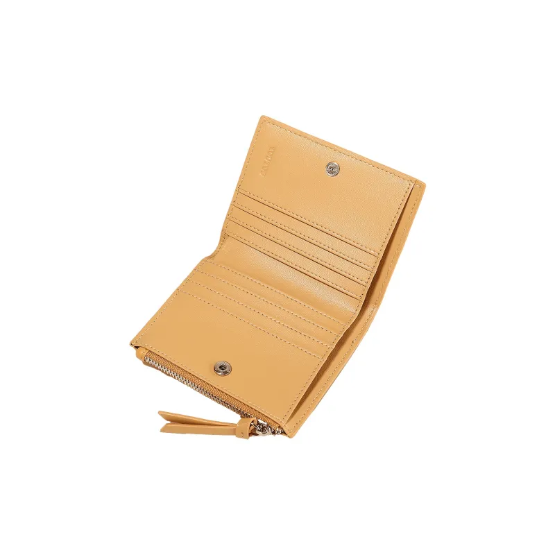 TOUTOU Synthetic Leather Wallet Women's Napoli Yellow-4