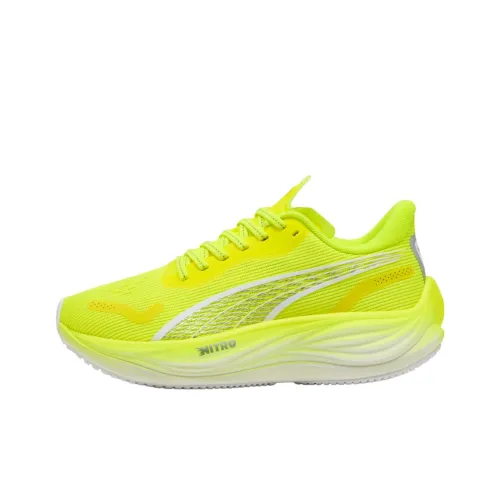 PUMA Velocity Nitro 3 Anti-Slip Wear-Resistant Low-Top Casual Running Shoes Women's Yellow