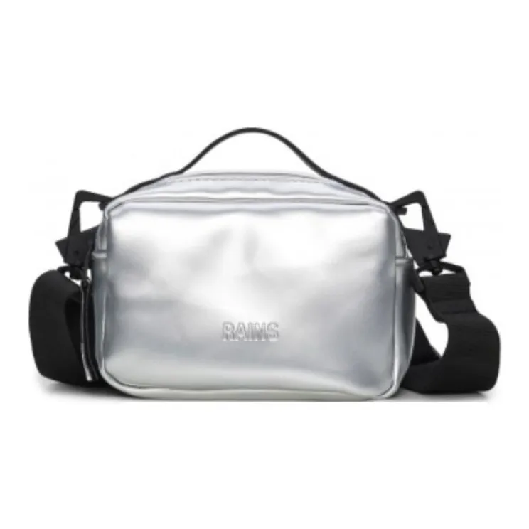 Rains Waterproof Material One Shoulder Handbags Women's Silver-0