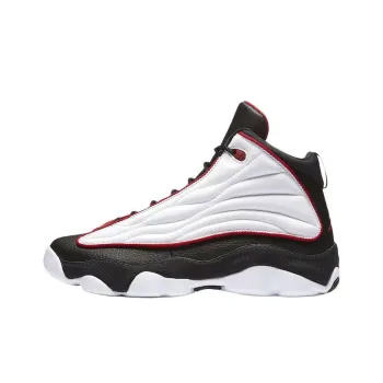 Jordan Pro Strong Cushioning High Top Basketball Shoes Men's Black Red White