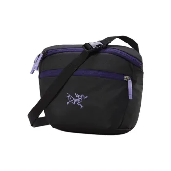Arcteryx Mantis 2 Polyester One Shoulder Crossbody Fanny Pack Large Size Unisex Black & Purple