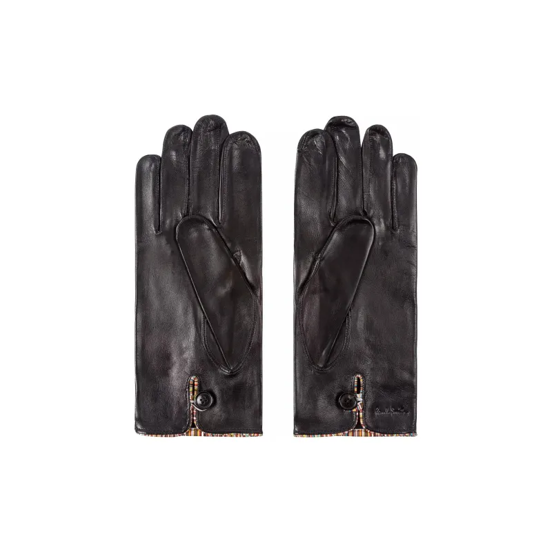 Paul Smith Lambskin Knit Gloves Men's Black-2