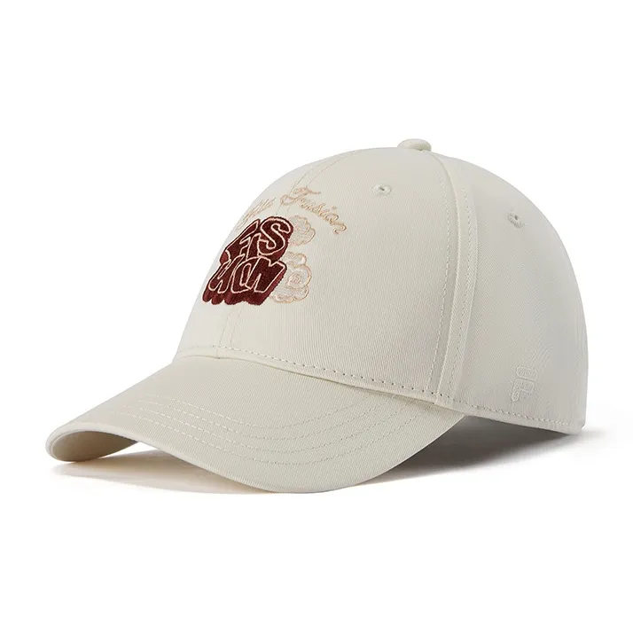 FILA FUSION Cotton Baseball Caps Unisex Limestone White-0
