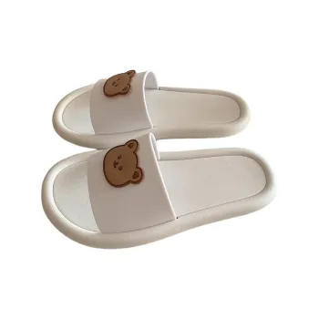 Thin Strips Slippers Women's, White