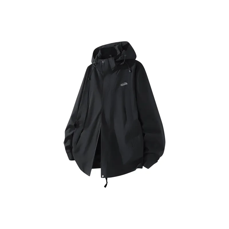 Kepu Keep Warm From The Wind Windbreaker Jacket Unisex Black-0