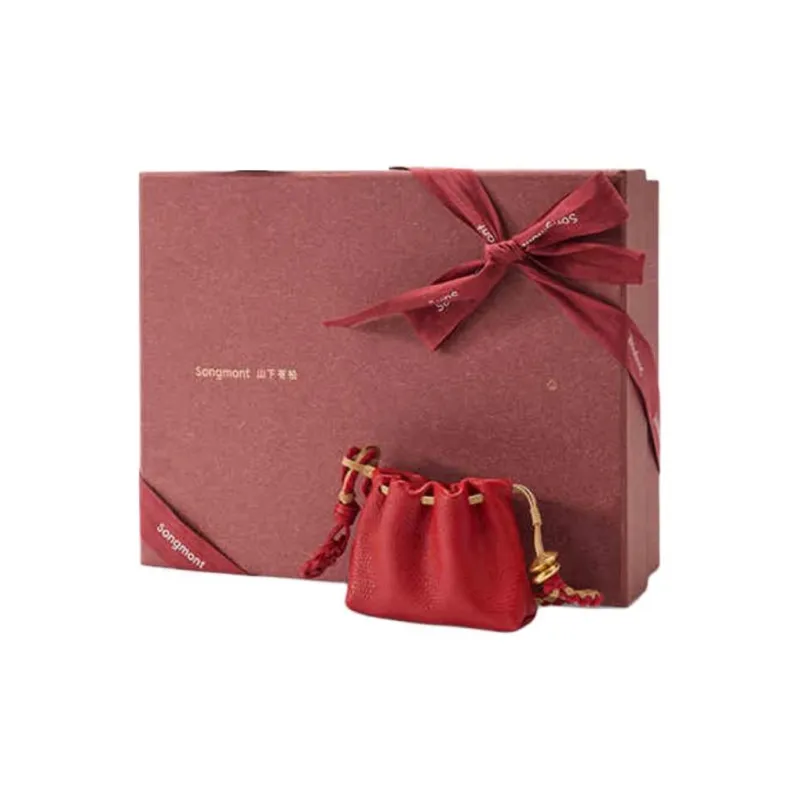 Songmont Cow Leather Clutch Trumpets Women's Spring Pepper Red-0