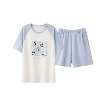 Shivs Pajama Set Women's Blue White