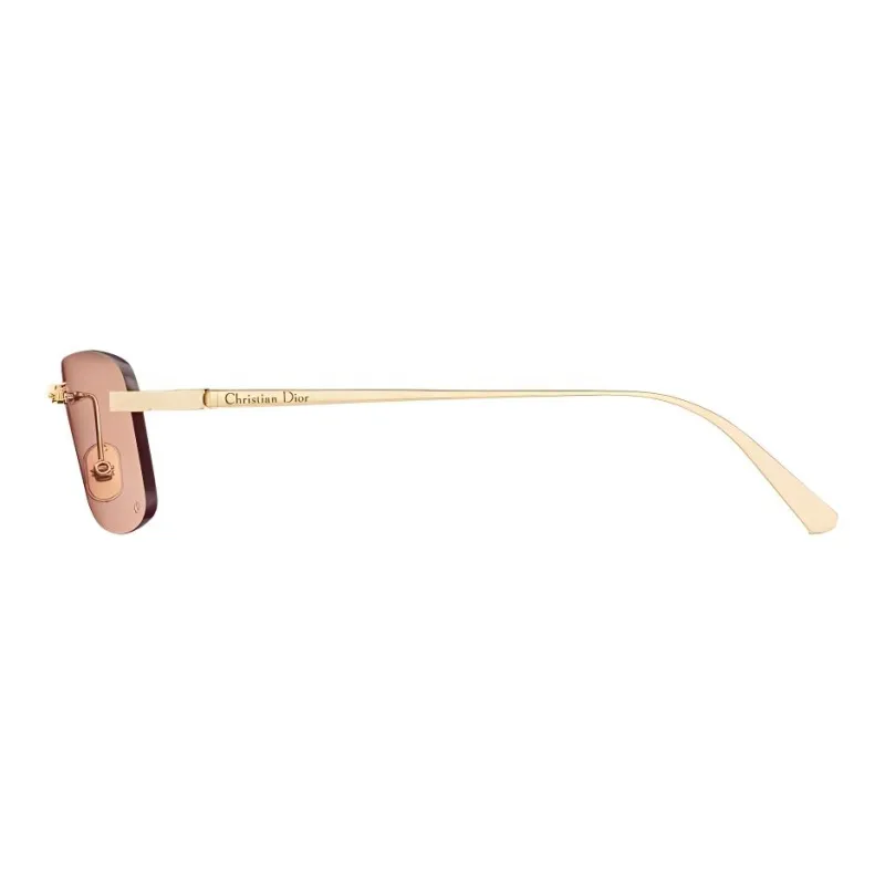 DIOR Metal Square Sunglasses Women's Gold-2