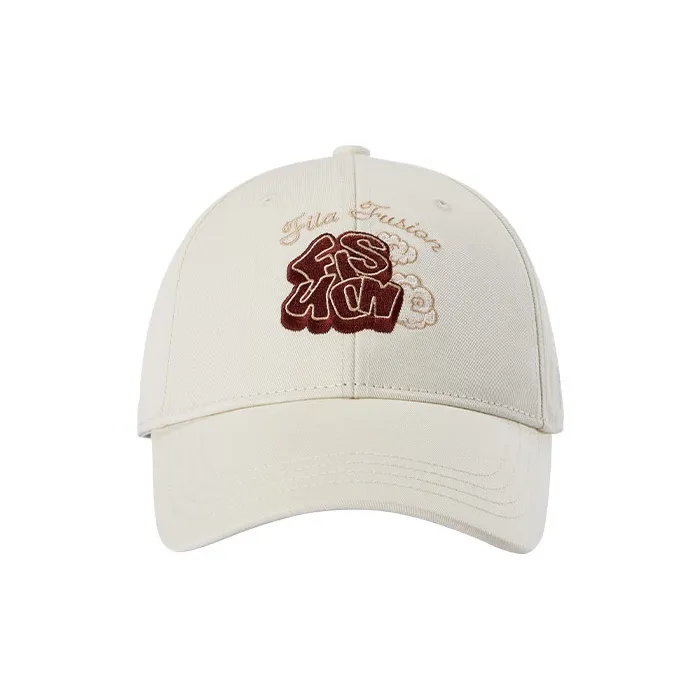 FILA FUSION Cotton Baseball Caps Unisex Limestone White-1