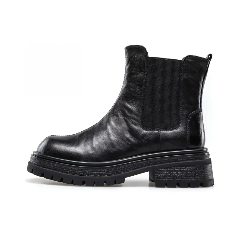 KANGNAI Crew Chelsea Boots Women's Black-0