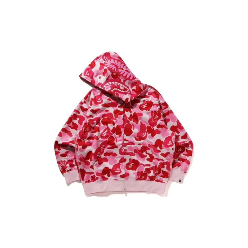 Bape Abc Camo Rayon Relaxed Fit Shark Full Zip Hoodie-1