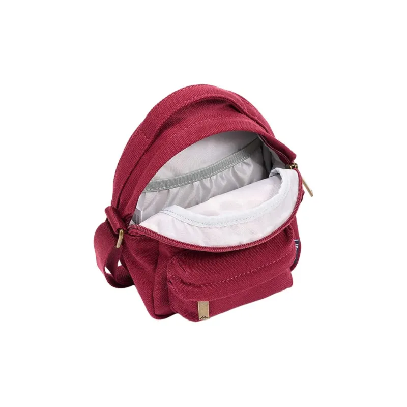 Kappa Fabric Crossbody Handbag, Shoulder Bag Unisex Burgundy-4