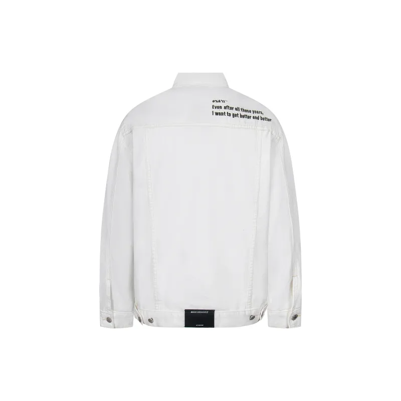 GBXM Denim Jackets Unisex White-1