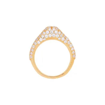 LOEWE Sterling Silver, Crystal Rings Women's Gold
