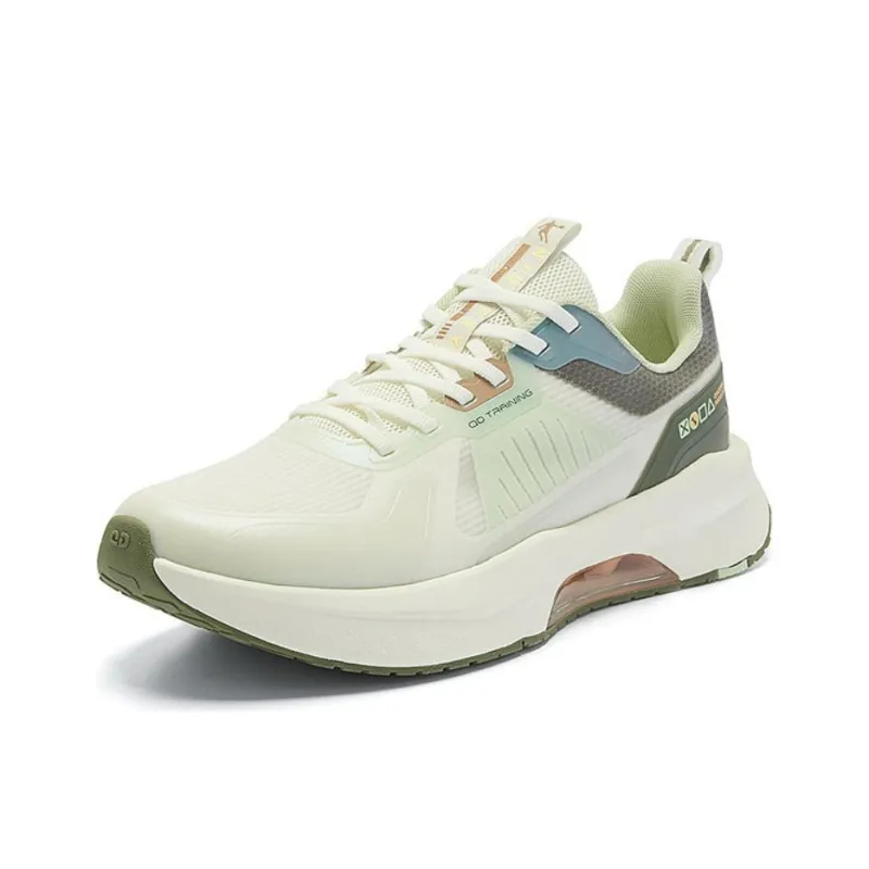 QIAODAN Cushioning, Lightweight, Breathable Low Top Casual Running Shoes Men's Beige Green-2