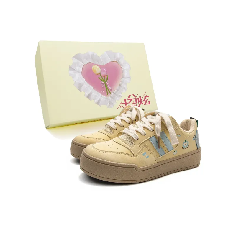 FULLXUAN Classic And Versatile Cute Low Top Skateboard Shoes Women's-5