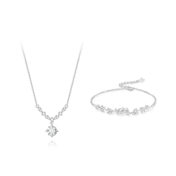 KUMET Sterling Silver Necklaces Women's Couple Bestie Same Style