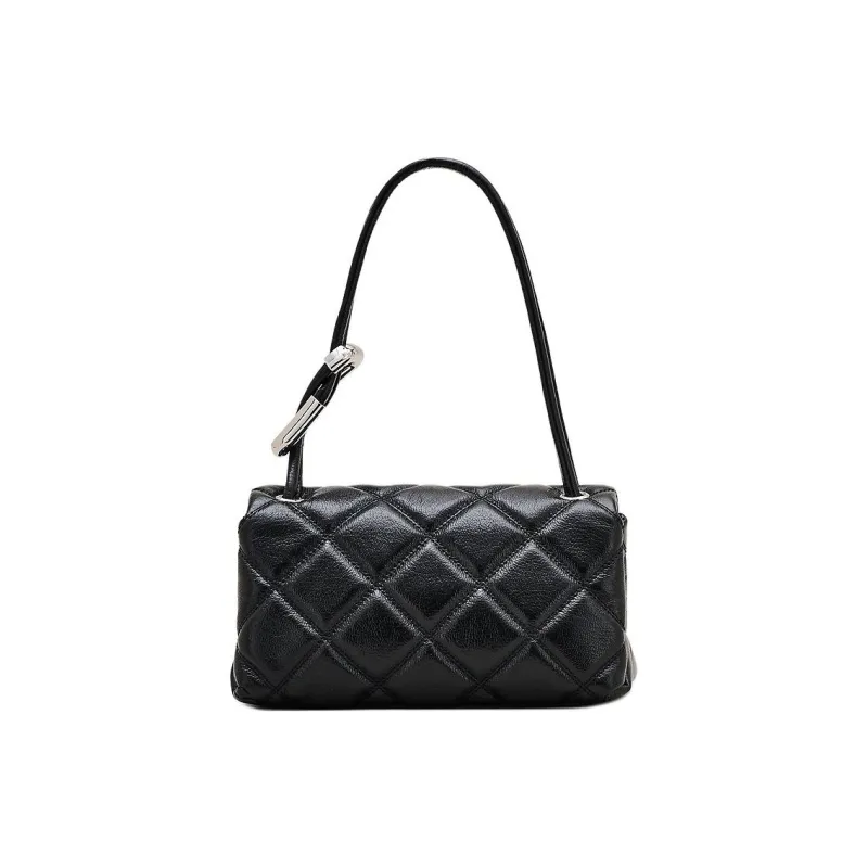 MARC JACOBS The Mini Quilted Leather Dual Shoulder Bag Black-2