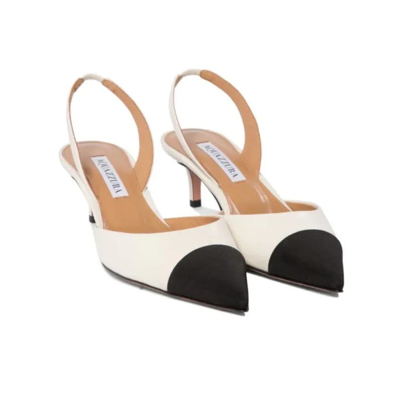 AQUAZZURA MILANESE Slim Heel High Heels 5cm Women's White-2