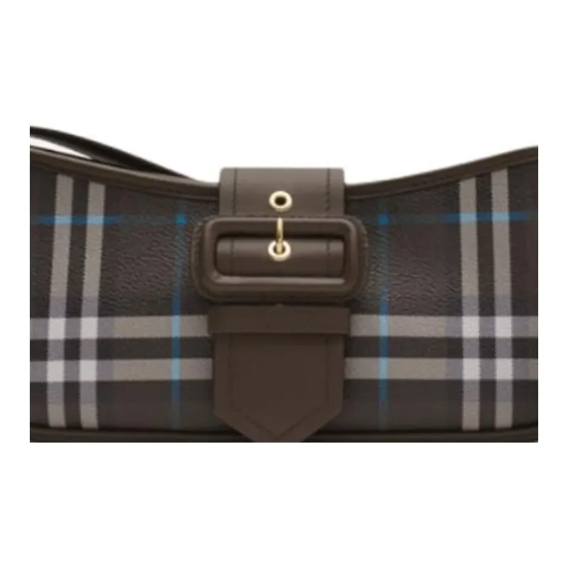 Burberry Pu Shoulder Bag Trumpets Women's Comfortable Brown-3