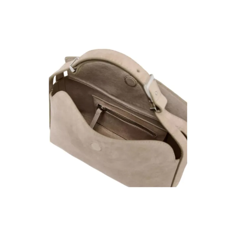 ZARA Cow Leather Handbag Mini Women's Sand-4