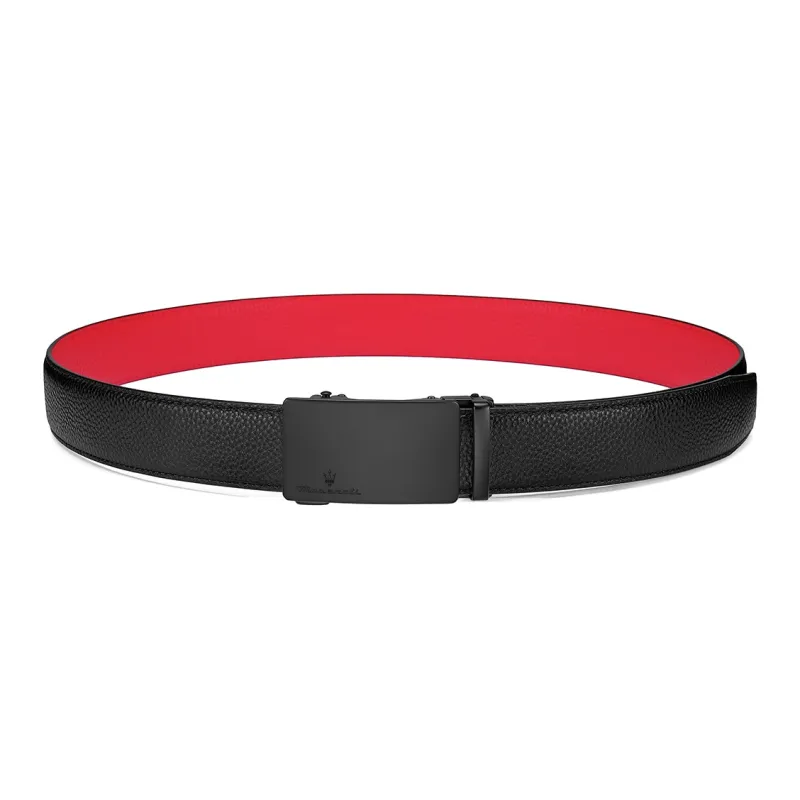 Maserati Cow Leather Belts Men's Width 3.5CM-2