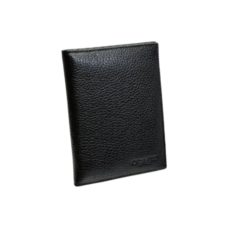COACH Leather Card Holder Small Size Men's Black-3