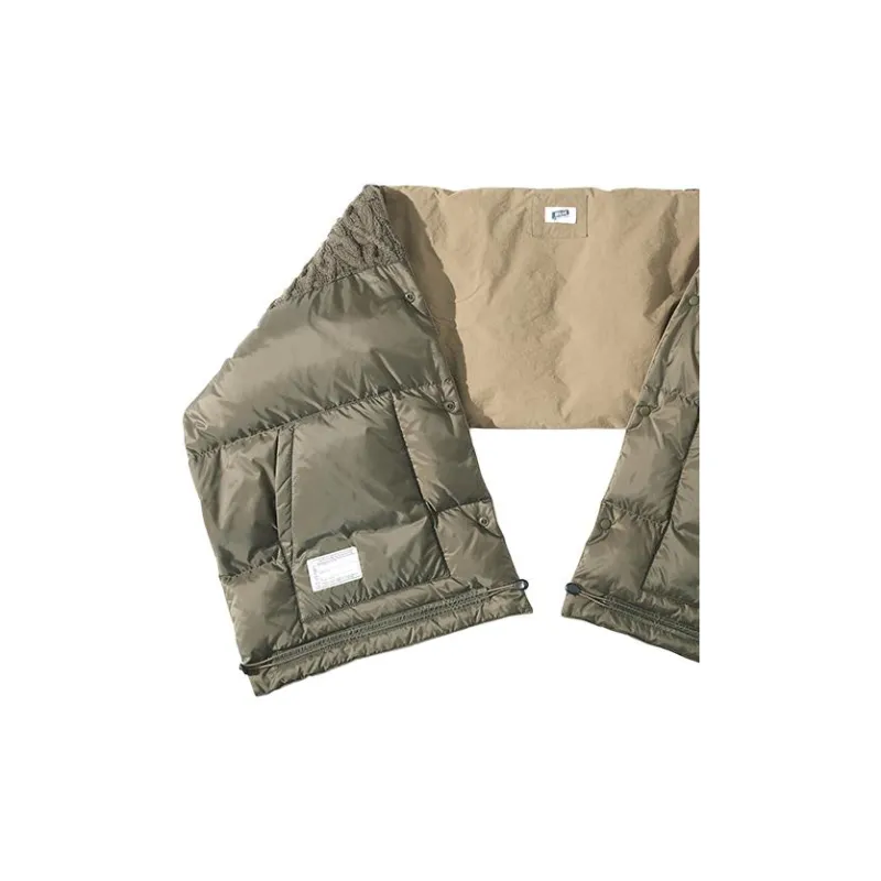 NOTHOMME 95% Water-Resistant White Goose Down Polyamide Polyester Cotton Shawls Unisex Green-1