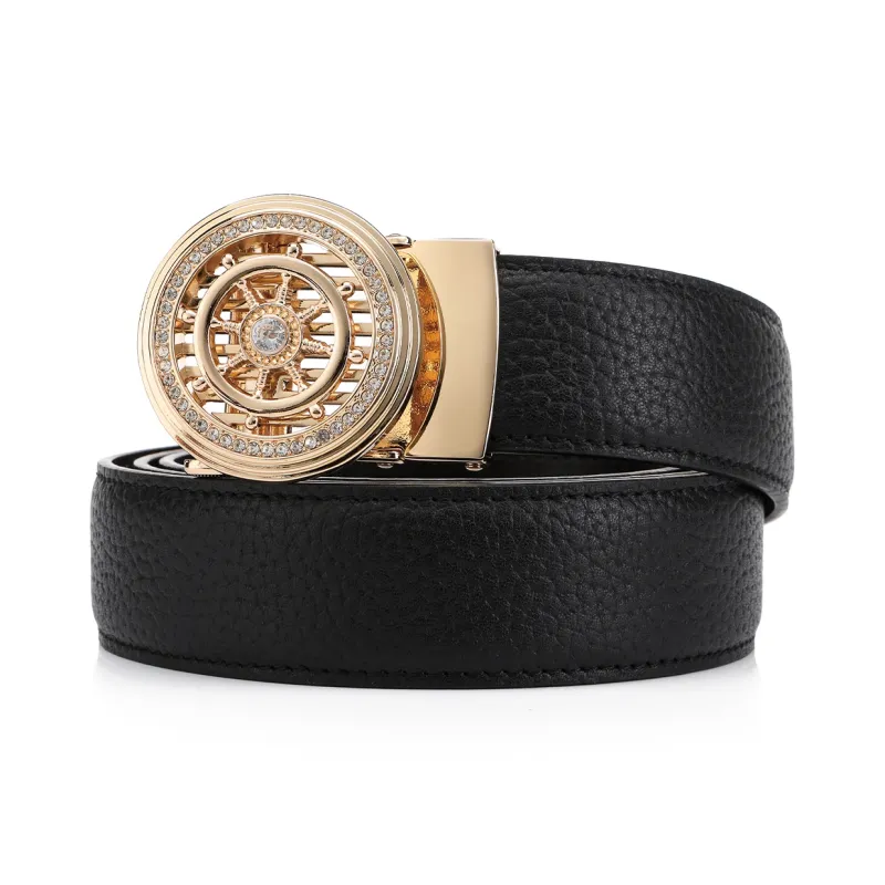 SEPTWOLVES Cow Leather Leather Belts Men's Width 3.5CM-6