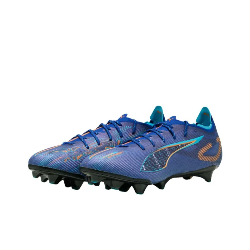 PUMA ULTRA 5 CARBON SPEED Anti Slip Wear Resistant Soccer Shoes Unisex Blue-2