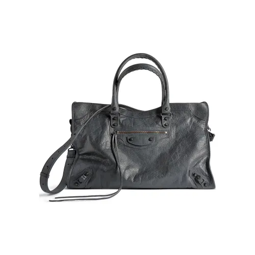 Balenciaga Le City Lambskin Shoulder Bag Crossbody Bag Handbag Large Size Men's Volcanic Ash
