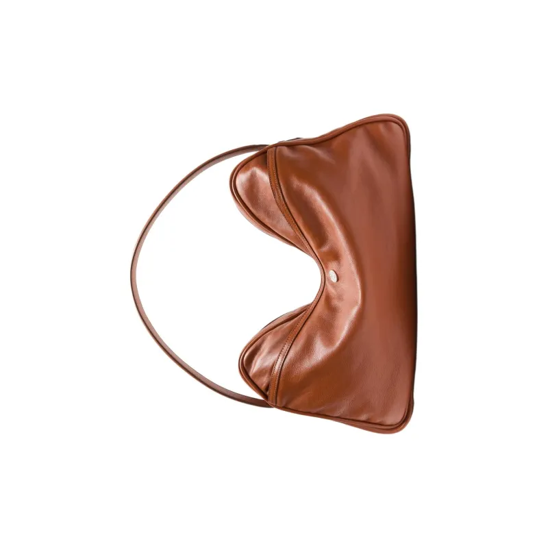 Acne Studios Calfskin Shoulder Bag, Crossbody Bag, Handbag Women's Cognac Brown-2