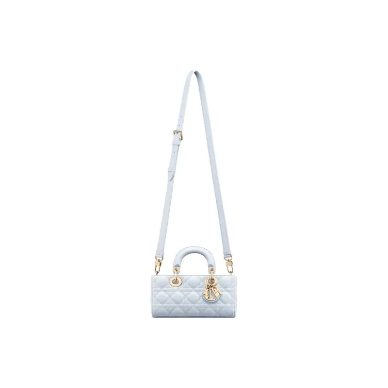 DIOR Lady D Joy Lambskin Shoulder Bag, Crossbody Bag, Handbag Small Size Women's Light Blue-2