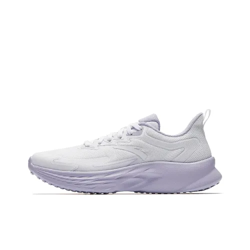 Anta Non slip Breathable And Wear resistant Low Top Casual Running Shoes Women's White Purple