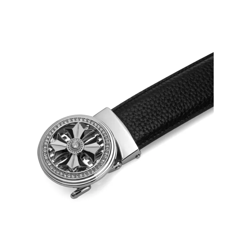 SEPTWOLVES Cow Leather Leather Belts Men's Width 3.5CM-3