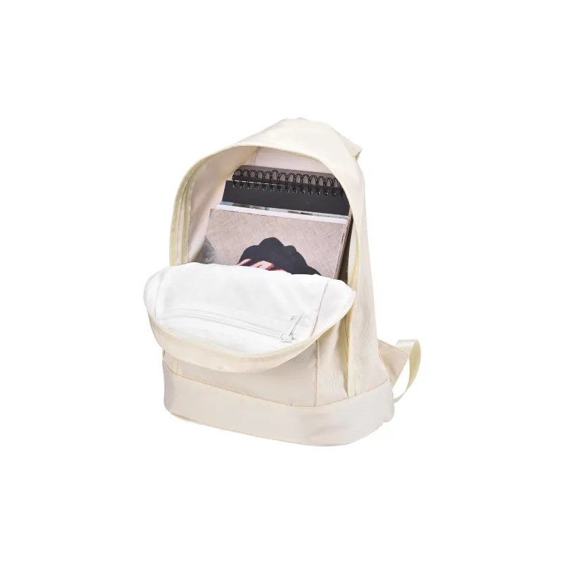 TURN UP Nylon Backpack Unisex Ecru-3