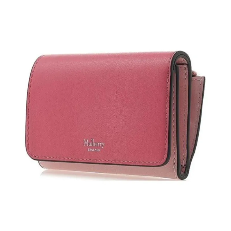 Mulberry Grain Leather Wallet Women's Pink-1