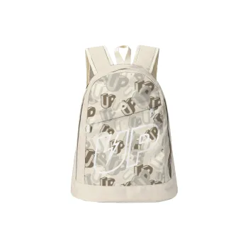 TURN UP Polyester Students Backpack Unisex Ecru